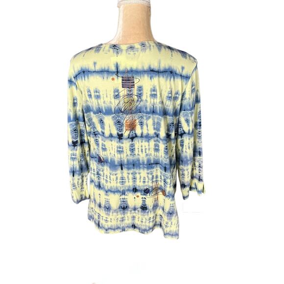 The Added Touch Unique Wearable Art Boxy Artsy Tunic Top Size Medium New - Picture 6 of 13
